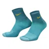 Nike Everyday Plus Cushioned Ankle Socks 'lake Green' In Blue