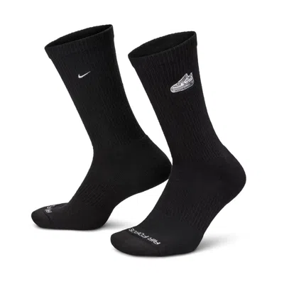 Nike Everyday Plus Cushioned Crew Socks (1 Pair) In Black