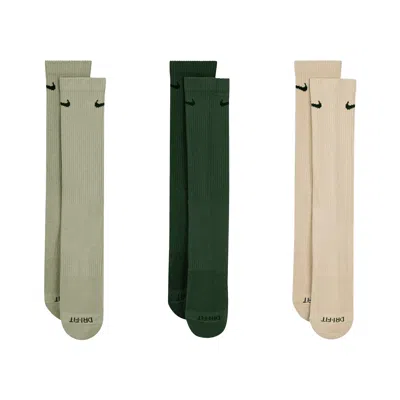 Pre-owned Nike Everyday Plus Cushioned Crew Socks (3 Pairs) 'multicolor' | Multi-color | Men's Size L