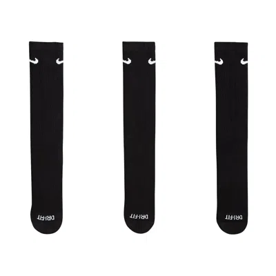 Pre-owned Nike Everyday Plus Cushioned Crew Socks 'black' | Men's Size Onesize