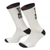 Nike Everyday Plus Cushioned Crew Socks 'sail Black' In White