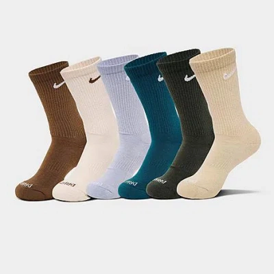 Nike Everyday Plus Cushioned Crew Training Socks (6-pack) In Multi