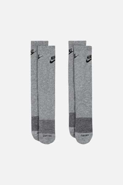 Nike Everyday Plus Cushioned Socks In Particle Grey,black