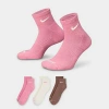 Nike Everyday Plus Cushioned Training Ankle Socks (3-pack) Size Large Cotton/polyester/spandex In Multi