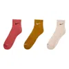 Nike Everyday Plus Cushioned Training Ankle Socks (3 Pairs) 'multi-color'