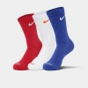 Nike Everyday Plus Cushioned Training Crew Socks (3-pack) Size Medium Cotton/polyester/spandex In Multi