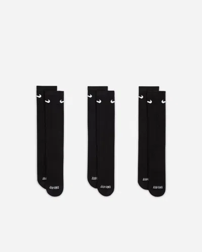 Nike Everyday Plus Cushioned Training Crew Socks (3 Pairs) In Black