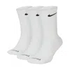 Nike Everyday Plus Cushioned Training Crew Socks 3 Pairs In White
