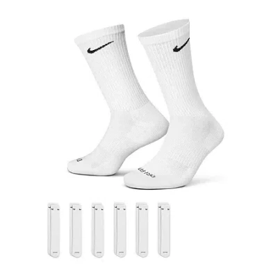 Nike Everyday Plus Cushioned Unisex 6 Pair Crew Socks In White