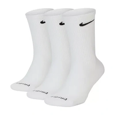 Nike Everyday Plus Cushioned Unisex Adult 3 Pair Crew Socks In White
