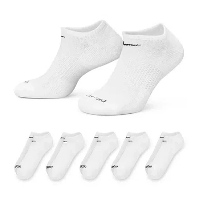 Nike Everyday Plus Cushioned Unisex Adult Multi-pack 6 Pair No Show Socks In White