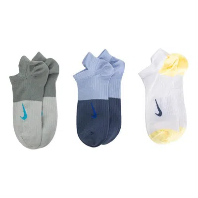 Nike Everyday Plus Lightweight Logo 3 'green Blue White' In Black