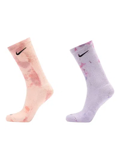Nike Everyday Plus Tie-dye Socks (pack Of Two) In Brown