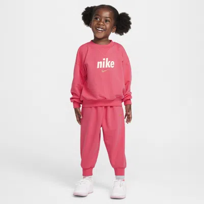 Nike Babies' Everyone From Day One Toddler 2-piece Crew Set In Pink