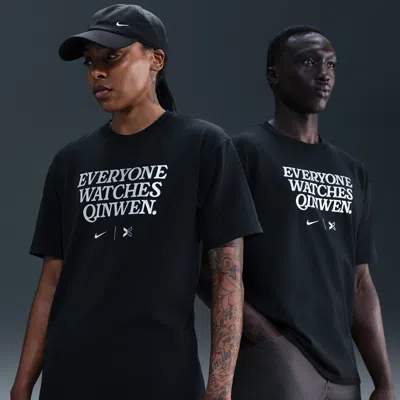 Nike Everyone Watches Sportsâ¢ "qinwen Zheng"  Men's By Togethxr Tennis T-shirt In Black