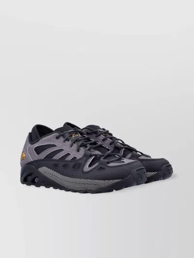 Nike Exploraid Mesh Panels Perforated Rubber Sole In Grey