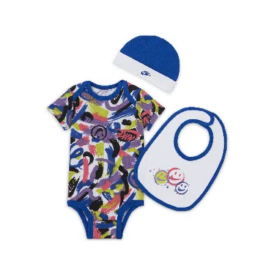 Nike Express Yourself Baby 3-piece Bodysuit Set In White