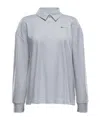 Nike Extra Large Long-sleeved Polo Shirt In Gray