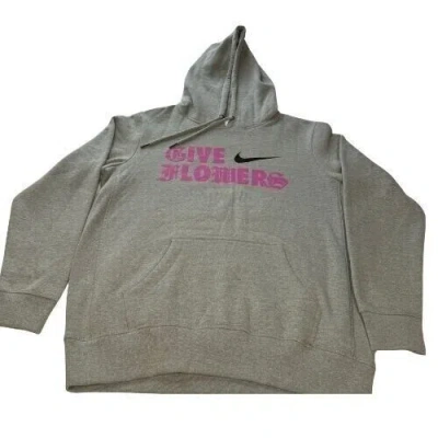 Pre-owned Nike Eybl Give Flowers Grey Hoodie Size M Limited Edition In Gray
