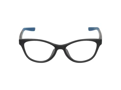 Nike Eyeglasses In Matte Black/industrial Blue
