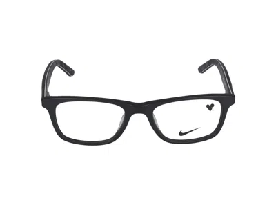 Nike Eyeglasses In Matte Black/pure Platinum
