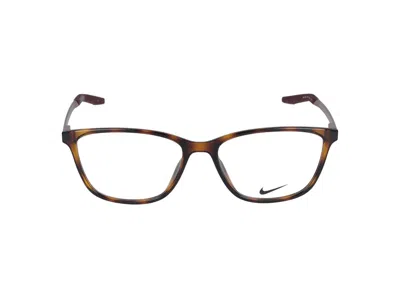 Nike Eyeglasses In Soft Tortoise/beetroot