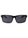 Nike Maverick Square-frame Sunglasses In 010 Black/white Noir/blanc