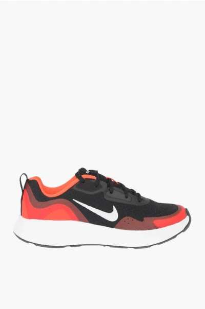 Nike Fabric Wearallday Sneakers In Black
