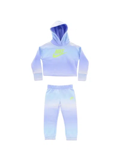 Nike Kids' Faded Logo-print Tracksuit In Blue