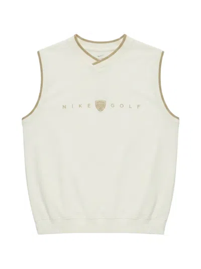 Nike Fairway Logo-embroidered V-neck Vest In White