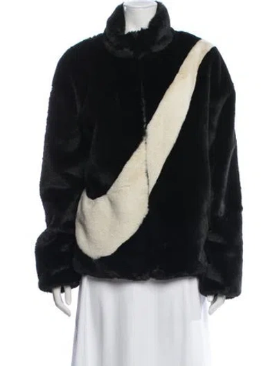 Pre-owned Nike Faux Fur Faux Fur Jacket In Multi