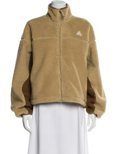 Pre-owned Nike Faux Fur Jacket W/ Tags In Neutral