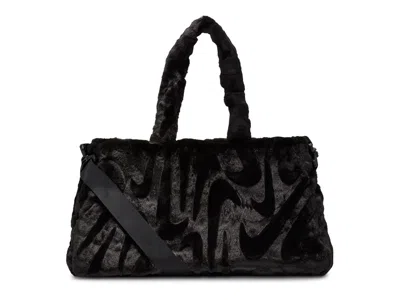 Nike Faux Fur Tote In Black