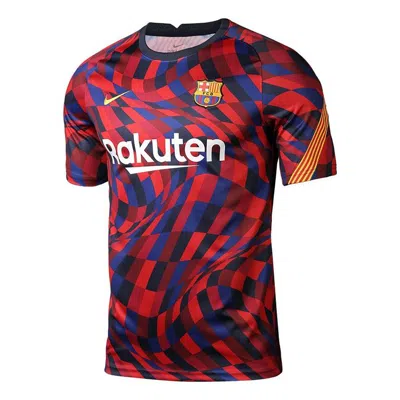 Nike Fc Barcelona 20/21 Pre Match Jersey 'red Blue' In Multi