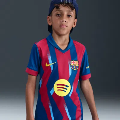 Nike Fc Barcelona 2025/26 Stadium Fourth Big Kids'  Dri-fit Football Replica Shirt In Red