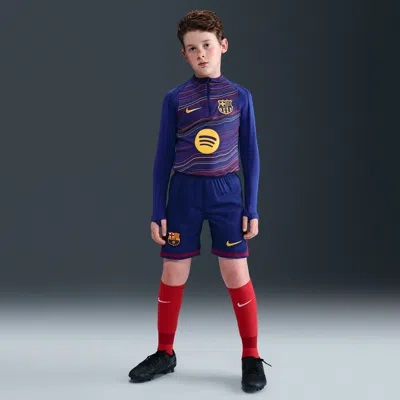 Nike Fc Barcelona 2025/26 Stadium Home Big Kids'  Dri-fit Soccer Replica Shorts In Blue