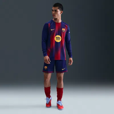 Nike Fc Barcelona 2025/26 Stadium Home  Men's Dri-fit Soccer Replica Shorts In Blue