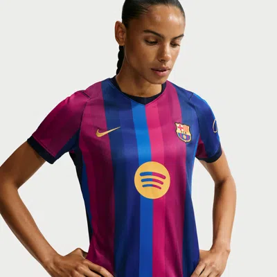 Nike Fc Barcelona 2026/27 Stadium Home  Women's Dri-fit Soccer Replica Jersey In Red