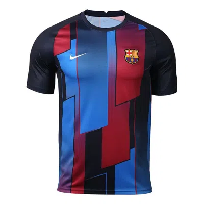Nike Fc Barcelona 21-22 Pre-match Jersey 'navy Blue' In Multi