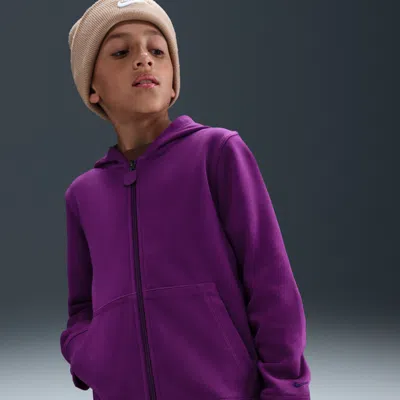 Nike Fc Barcelona Club Big Kids' (boys')  Soccer Full-zip Hoodie In Blue