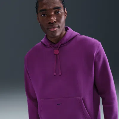 Nike Fc Barcelona Club  Men's Soccer Pullover Hoodie In Purple