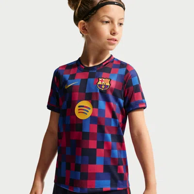 Nike Fc Barcelona Little Kids'  Dri-fit Soccer Pre-match Top In Multi