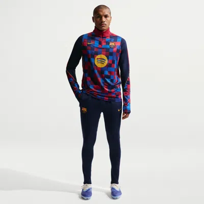 Nike Fc Barcelona Strike  Men's Dri-fit Soccer Knit Pants In Blue