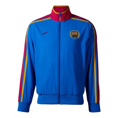 Nike Fc Barcelona X Golf Wang Dri-fit Soccer Track Jacket 'blue'