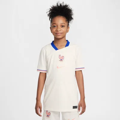 Nike Fff 2025 Stadium Away (women's Team) Big Kids'  Dri-fit Soccer Replica Jersey In White