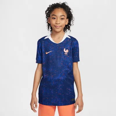 Nike Fff 2025 Stadium Home (women's Team) Big Kids'  Dri-fit Soccer Replica Jersey In Blue