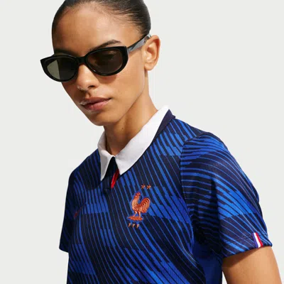 Nike Fff 2026 Stadium Home  Women's Dri-fit Soccer Replica Jersey In Blue