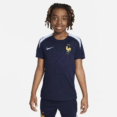 Nike Fff Strike Big Kids'  Dri-fit Soccer Short-sleeve Knit Top In Blue