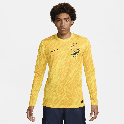 Nike Fff (team) 2024/25 Stadium Goalkeeper  Men's Dri-fit Soccer Replica Jersey In Yellow