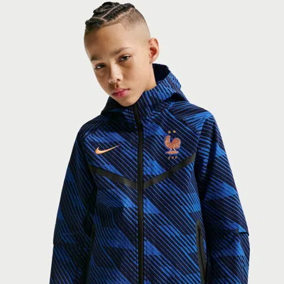Nike Fff Tech Big Kids' (boys')  Soccer Full-zip Jacket In Blue